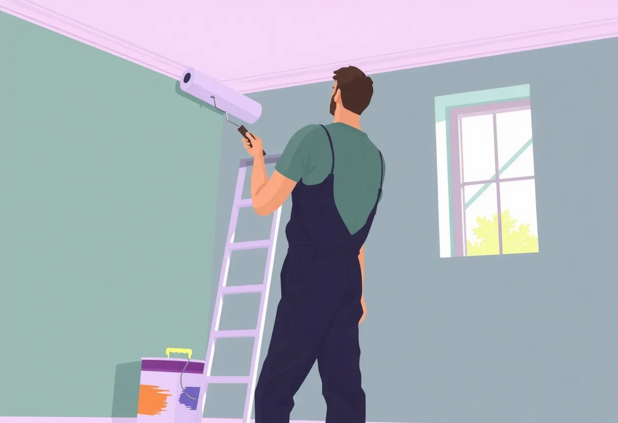 Peintre Bonneville 74130 en intervention sur un chantier